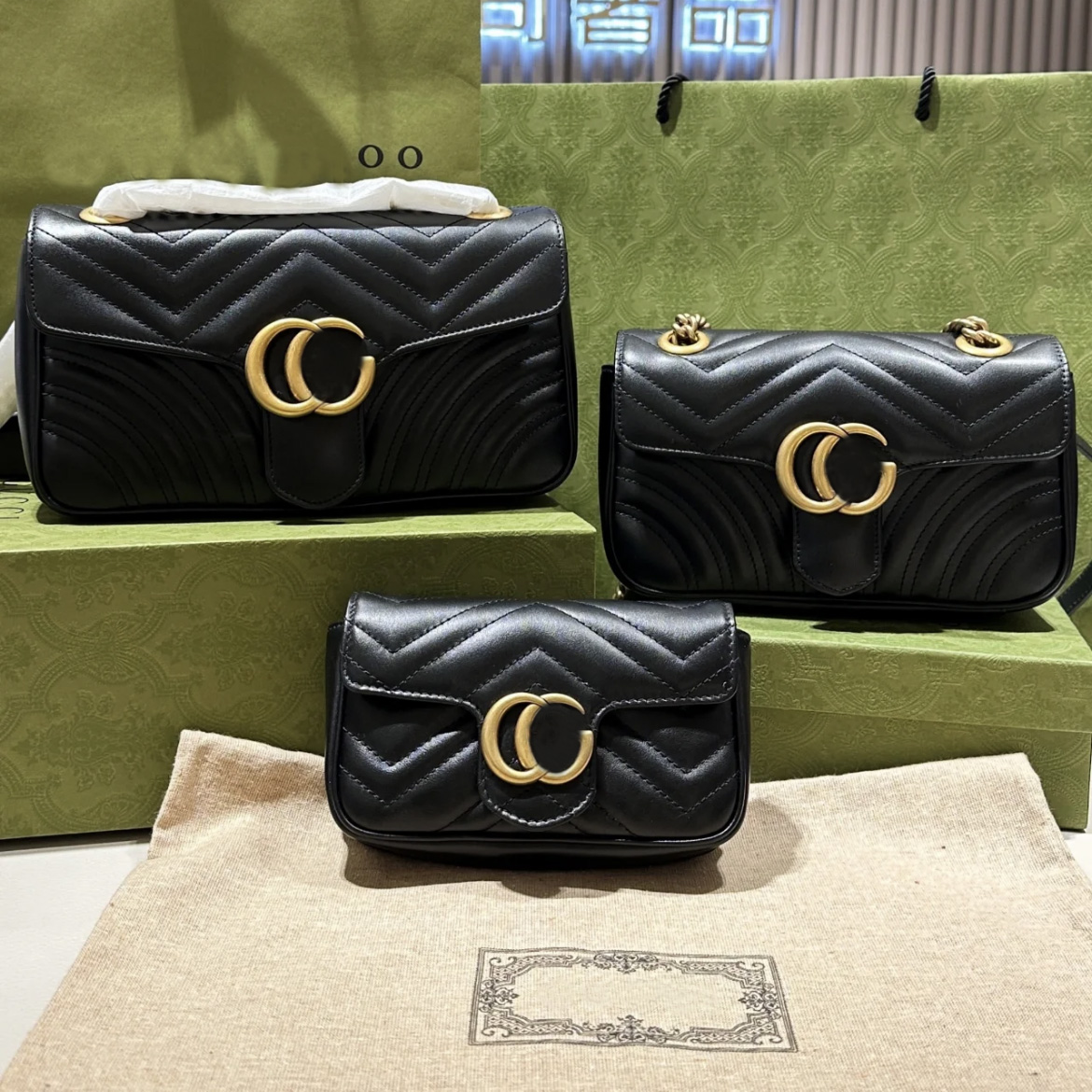 Luxury Women's Handbag Classic 3 Size Crossbody Bag High Quality Handheld Leather Belt with Serial Number Women's Fashion Marmont Large and Small, #10
Luxury Women's Handbag Classic 3 Size Crossbody Bag High Quality Handheld Leather Belt with Serial Number Women's Fashion Marmont Large and Small, #10
