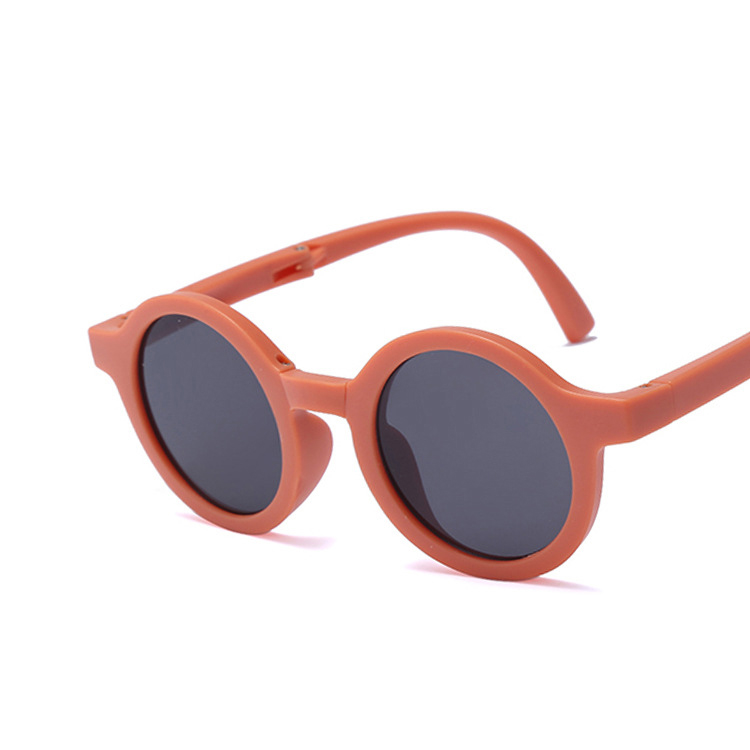 Round Folding Cat Eye Sunglasses Easy Carry with Glasses Case Kids Boys Girls UV400 - Perfect for Outdoor Activities M021 Z260305