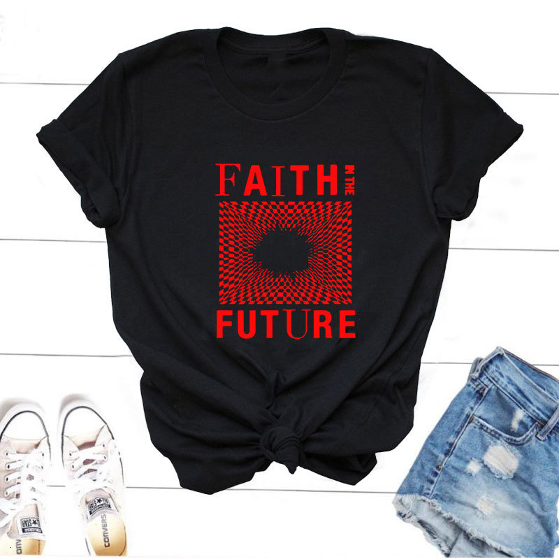 Womens TShirt Faith In The Future Tour Merch Tshirt Women Fans Short Sleeve O Neck T Shirts Oversize Print Harajuku Streetwear 230419