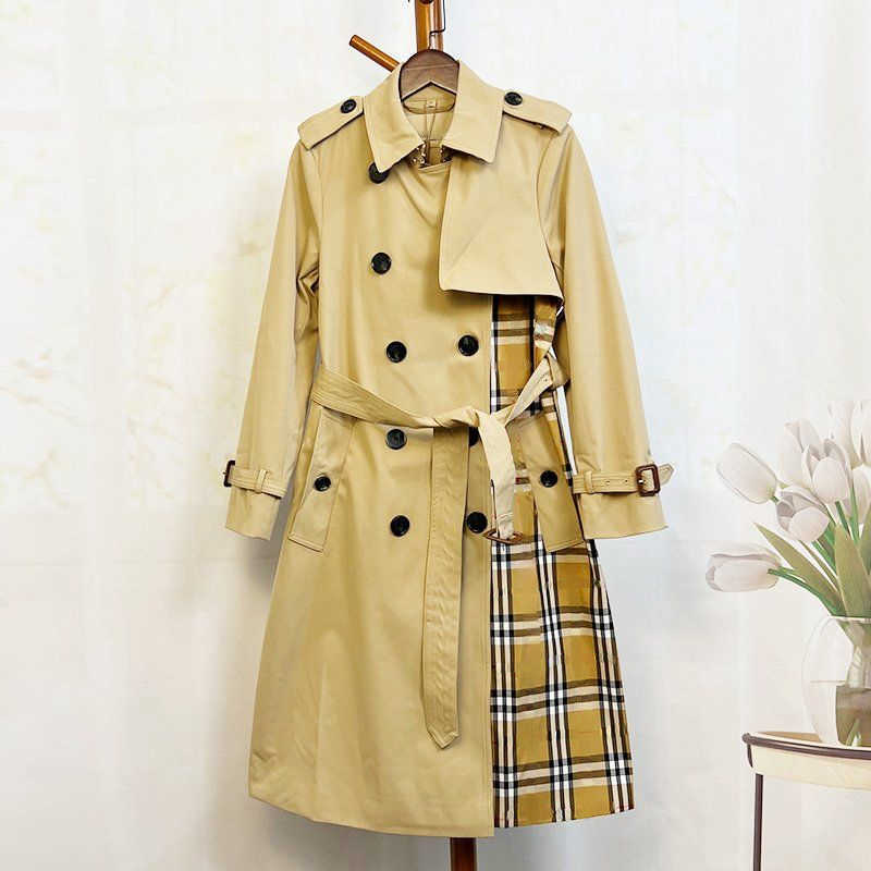 Long style womens windbreaker designer coat British style double-breasted cardigan coats waterproof cotton waist long sleeves windbreakers, Khaki 2
Long style womens windbreaker designer coat British style double-breasted cardigan coats waterproof cotton waist long sleeves windbreakers, Khaki 2