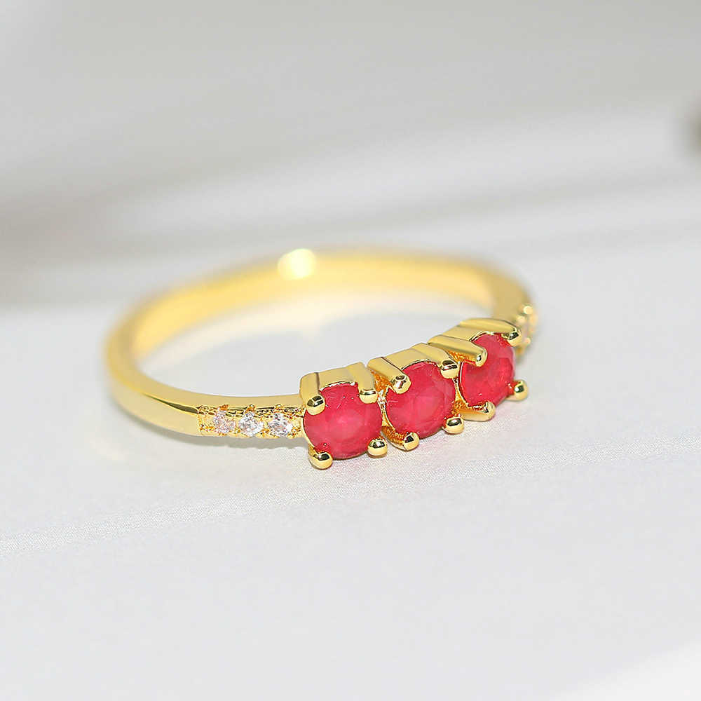 Band Rings Rings For Women Unique Sweet Multicolor Candy Stone Crystal Light Gold Color Wedding Finger Ring Gift Fashion Jewelry R876
