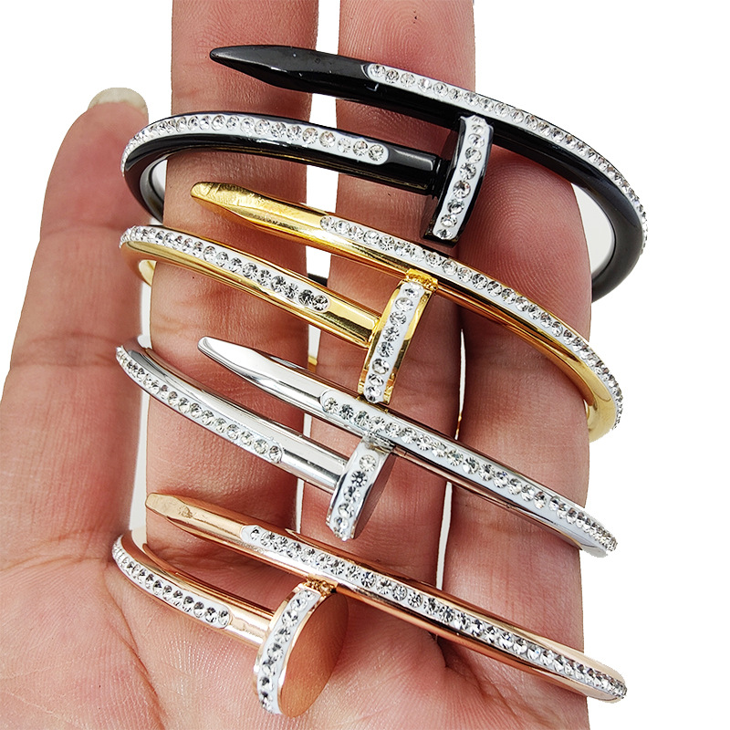 Designer bracelet Titanium steel new nail bracelet female fashion popular bracelet Stainless Steel personality temperament accessories women bracelet
Designer bracelet Titanium steel new nail bracelet female fashion popular bracelet Stainless Steel personality temperament accessories women bracelet