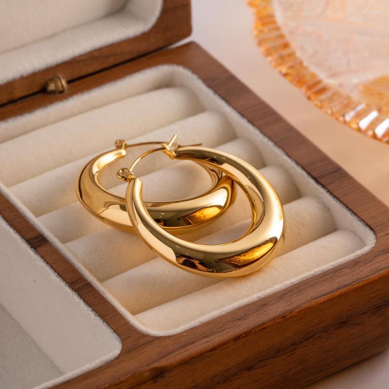 Hoop Earrings G&D Exquisite Trendy Stainless Steel 18K Gold Color Plated Hollow Round For Woman Jewelry Party Gift Non-fadding
Hoop Earrings G&D Exquisite Trendy Stainless Steel 18K Gold Color Plated Hollow Round For Woman Jewelry Party Gift Non-fadding