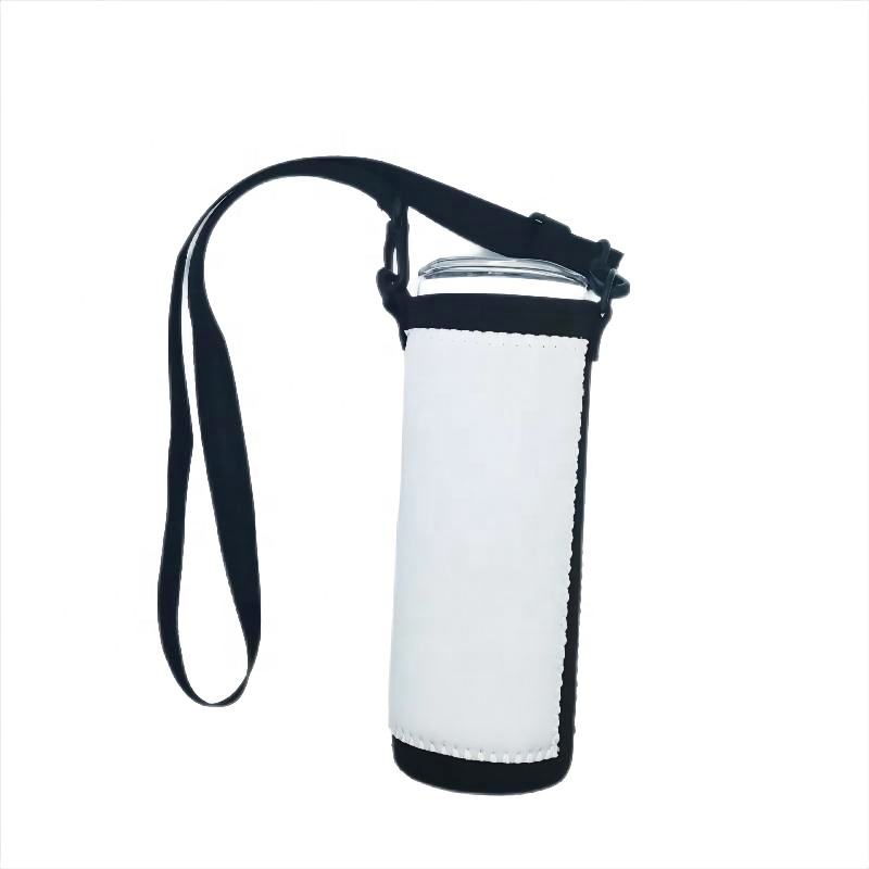 Hot selling Sublimation blank Neoprene 20 Oz tumbler sleeve Holder Carrier tote holder with shoulder strap 0419
