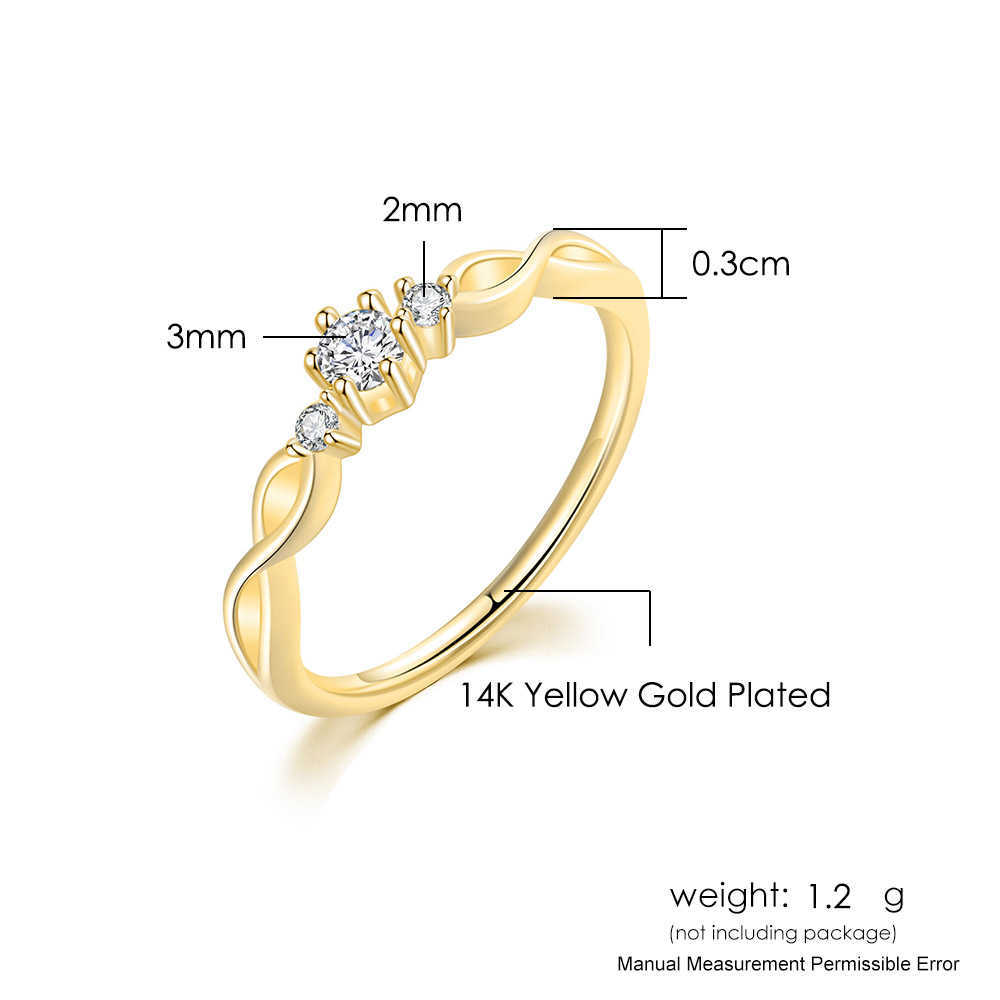 Band Rings ZHOUYANG Dainty Ring For Women Simple Mini Zircon Jewellry Gold Color Wedding Bride Ring Gift Fashion Jewelry Wholesale R237