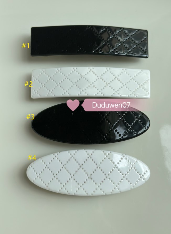 9X3CM Fashion acrylic hair clips C metal marks diamond pattern design Barrettes collection classic accessories vip-gift paper card