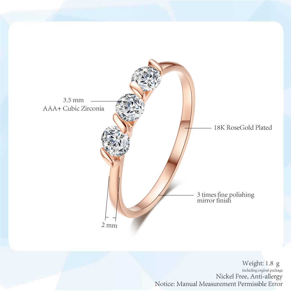 Band Rings Cubic Zirconia/Cubic Zirconia Engagement Ring HotSale Rose Gold Color Fashion Brand Wedding Jewelry For Women anel DFR067M