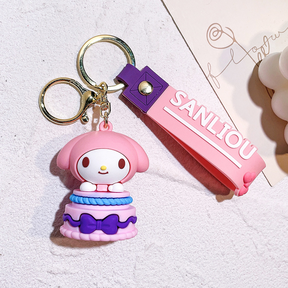 Fashion Kawaii styles Character Jewelry KeyChains Backpack Car Fashion Key Ring Accessories kids gift