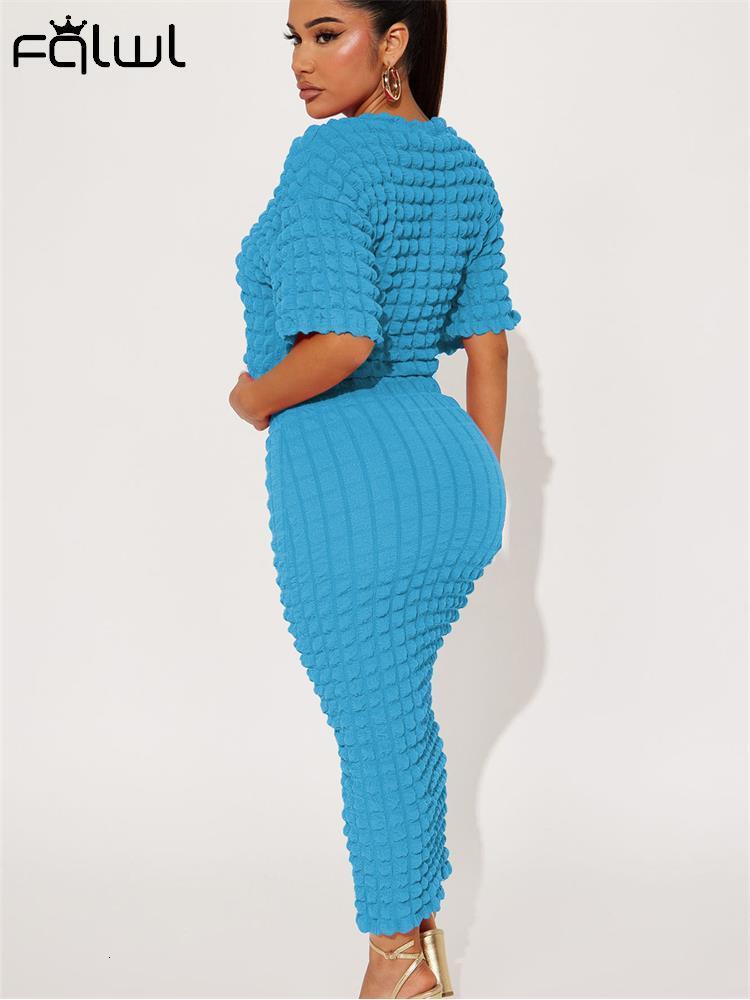 Two Piece Dres 2023 Crop Top And Straight Skirt Sets In Matching Summer Streetwear Solid 2 Set Club Outfit 230419