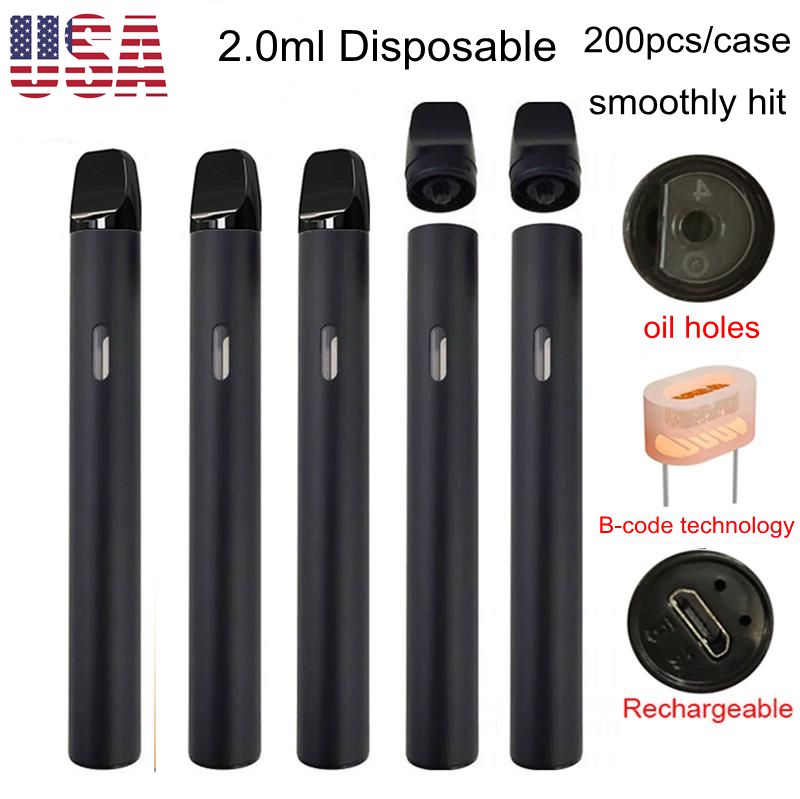 USA Warehouse 2 Gram Disposable Vape Pen Empty Vaporizer Devices 350mah Rechargeable Battery 2.0ml Starter Kits No Clogging
USA Warehouse 2 Gram Disposable Vape Pen Empty Vaporizer Devices 350mah Rechargeable Battery 2.0ml Starter Kits No Clogging