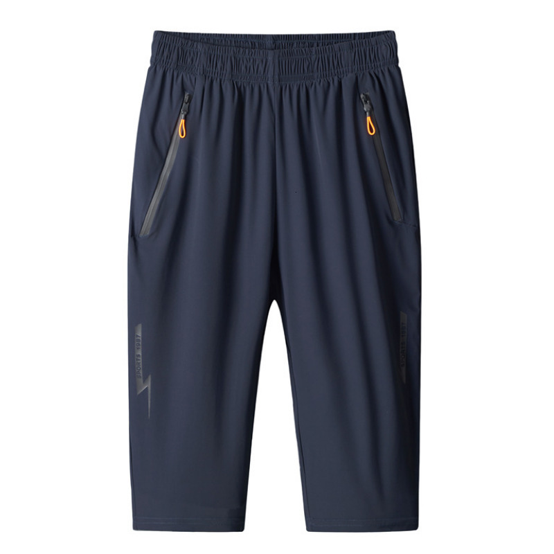 Men's Shorts Summer Breeches 34 Length Trousers Male Bermuda Board Quick Drying Beach Black Long Size M8XL MY431 230419