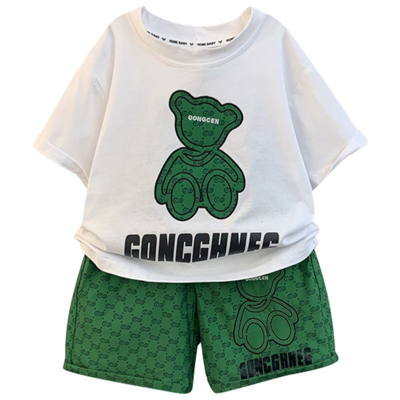 Clothing Sets 2023 teenage Boy Set kid clothing Suit Summer Outing Clothes Top Shorts 2PCS for Children's 4 6 8 10 12 years 230418