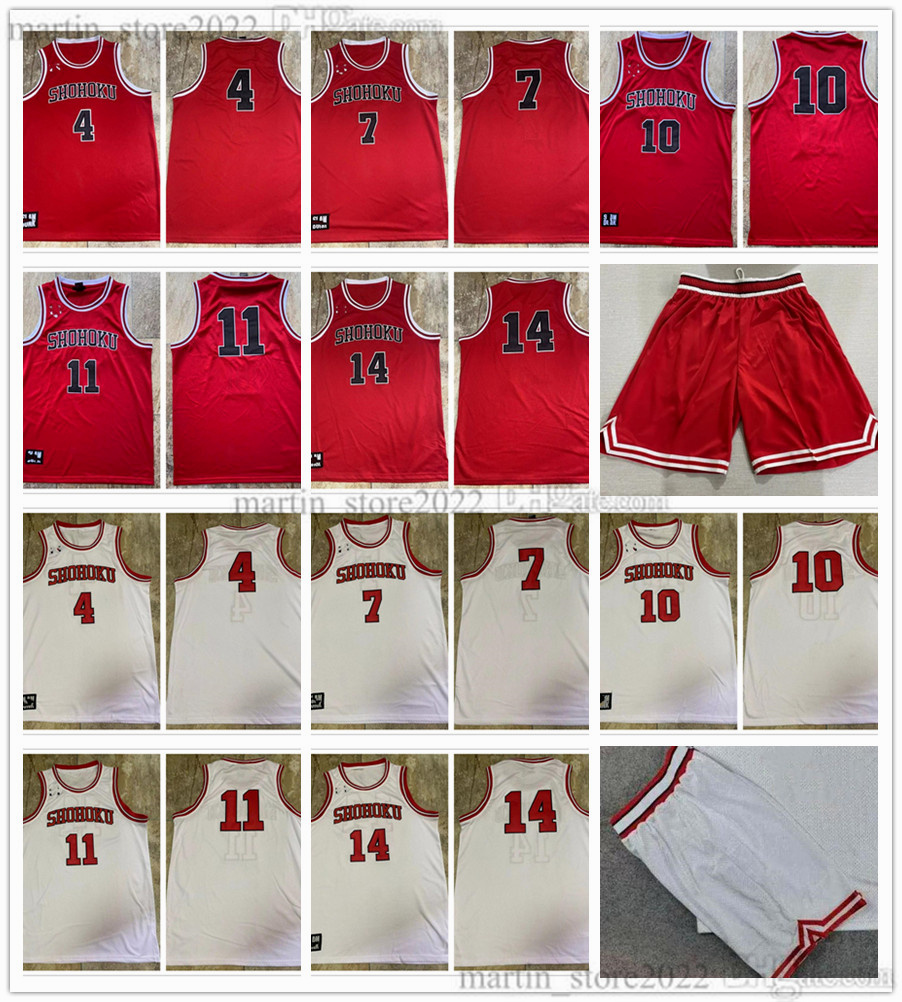 Theme Costume Anime SlamDunk Movie Shohoku School Basketball Team Jerseys Akagi Miyagi Sakuragi Rukawa Mitsui Tank Top Role Playing Shirts Shorts Men Women Youth