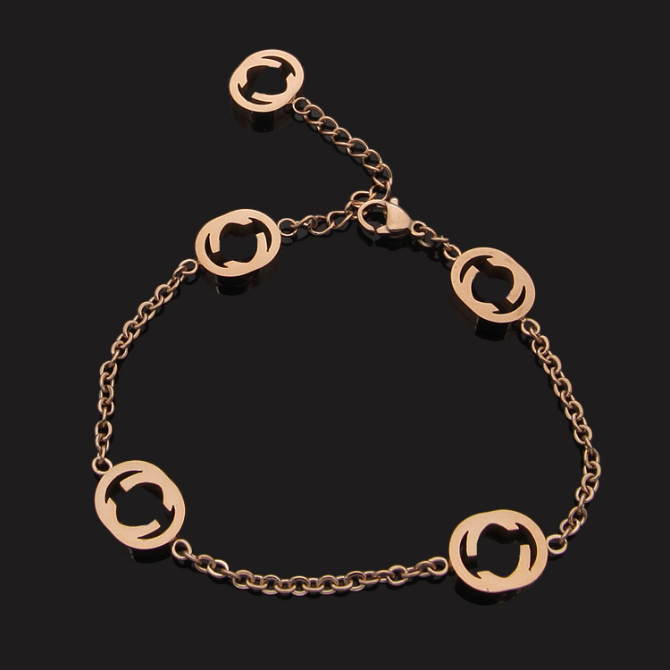 Tennis Hollow G-letter Bracelet for Foreign Trade Lovers G-word Bracelet