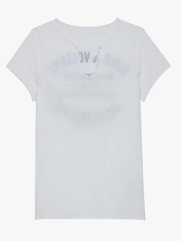 Womens TShirt Letter drill Cotton White Tees Women Chic short Sleeve V Neck T Shirt Casual Hipster Fashion Clothes Tops 230419