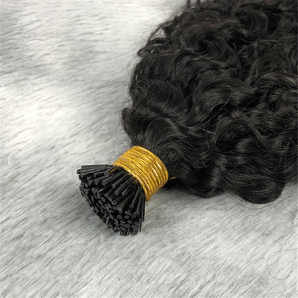 i Tip Human Hair Extensions Kinky Curly Itip Extension Real Tight Curly Microlink Hair Extensions 100g