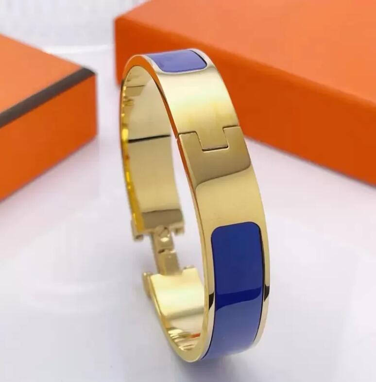 Bangle stainless steel gold buckle bracelet fashion jewelry men and women bracelets 17cm 19cm