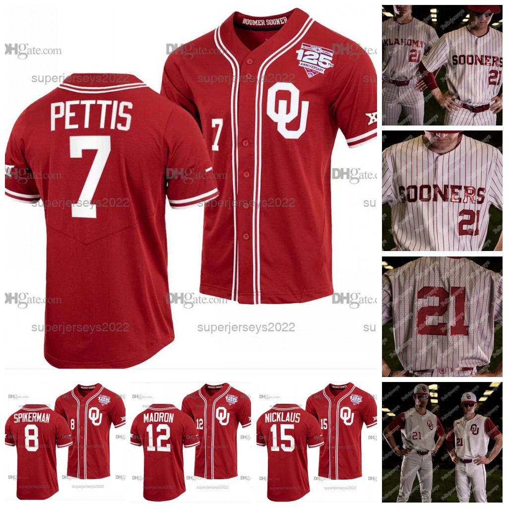 Custom Oklahoma Sooners College Baseball Jerseys 7 Kendall Pettis John Spikerman Bryce Madron Jackson Nicklaus Ben Abram Jake Bennett Trent Brown, White 2
Custom Oklahoma Sooners College Baseball Jerseys 7 Kendall Pettis John Spikerman Bryce Madron Jackson Nicklaus Ben Abram Jake Bennett Trent Brown, White 2