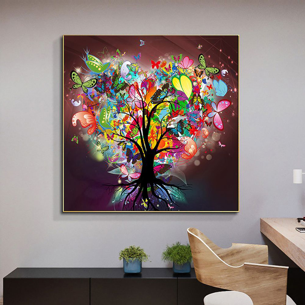 Abstract Life Tree With Colorful Butterflies Canvas Painting Nordic Cartoon Wall Posters And Prints For Living Room Home Decor
Abstract Life Tree With Colorful Butterflies Canvas Painting Nordic Cartoon Wall Posters And Prints For Living Room Home Decor
