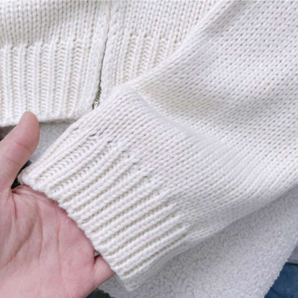 Autumn womens sweater fashion c embroidery hooded knit Sweater women designer knitwear loose cardigan coat long sleeve top
