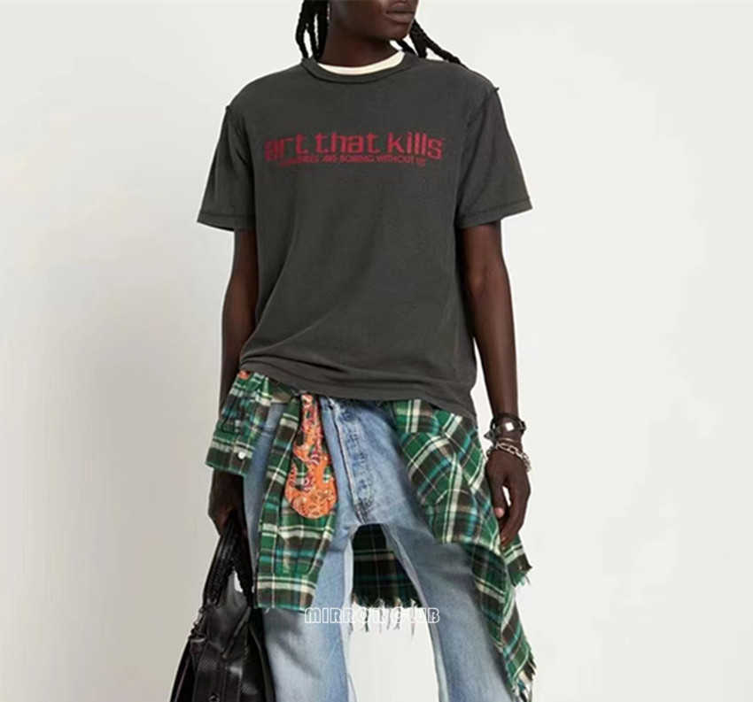 Fashion Designer Clothing Tees Rock Tshirt Galleryes Depts 23ss Washed Old Letter Printing Double Sided Loose Casual Short Sleeve T-shirt Men Hip hop TShirts Tops, Black
Fashion Designer Clothing Tees Rock Tshirt Galleryes Depts 23ss Washed Old Letter Printing Double Sided Loose Casual Short Sleeve T-shirt Men Hip hop TShirts Tops, Black