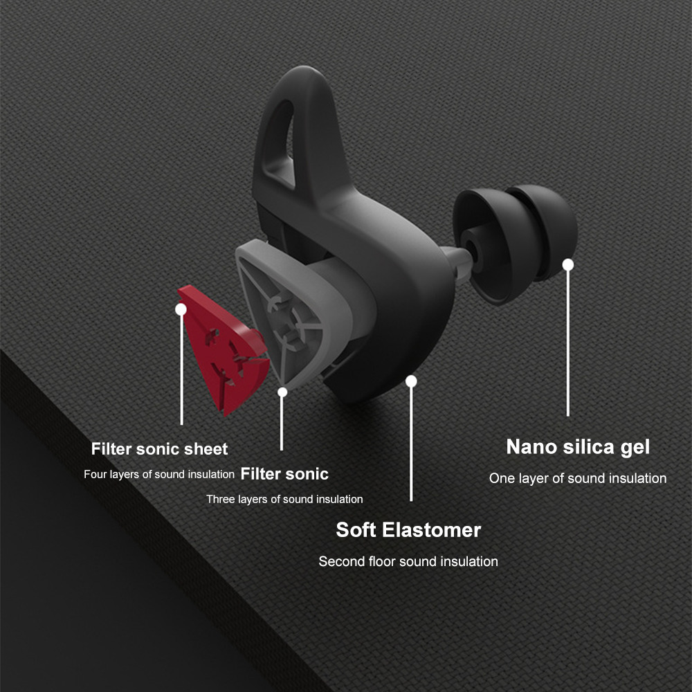 Snoring Cessation Earplugs Silicone Black Sleep Soundproof Noise Reduction Tapones Oido Ruido Ear Plugs Protection Soft Snoring Memory Foam 230419