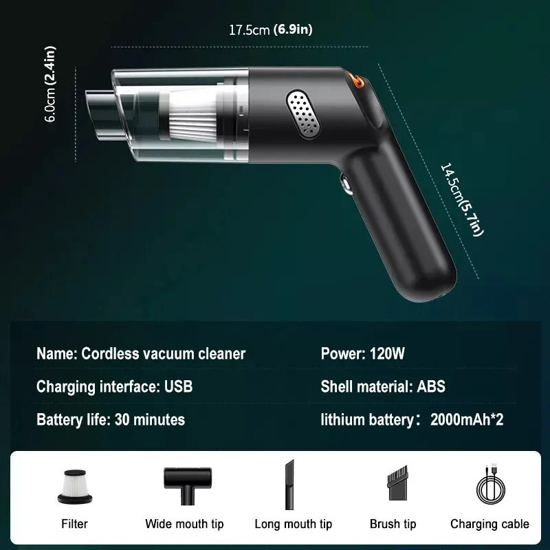 Other Housekeeping Organization 15000Pa Wireless Mini Vacuum Cleaner Handheld Large Suction Car For Home Pet Hair Absorber 231118