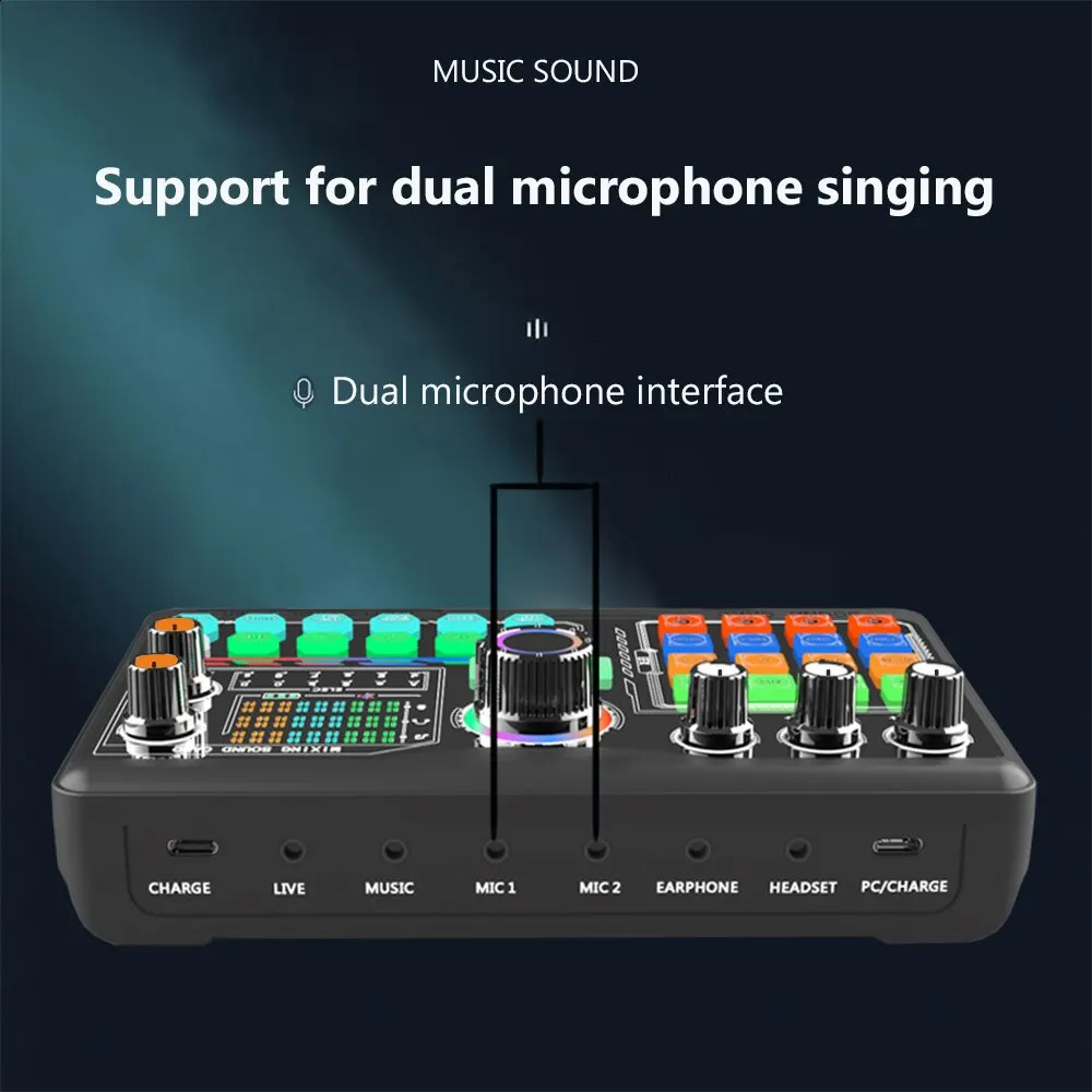 Microphones Zealsound Professional Podcast Microphone SoundCard Kit for PC Smartphone Laptop Computer Vlog Recording Live Streaming 231117