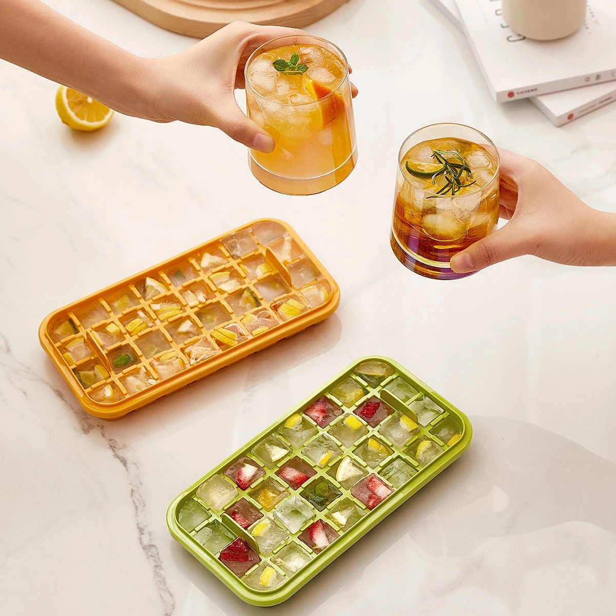 Cream Tools One-k Fall Off Easy-Release 32 Cavity Silicone Mold For tail Cube Maker With Storage Box Ice Tray Free shipping