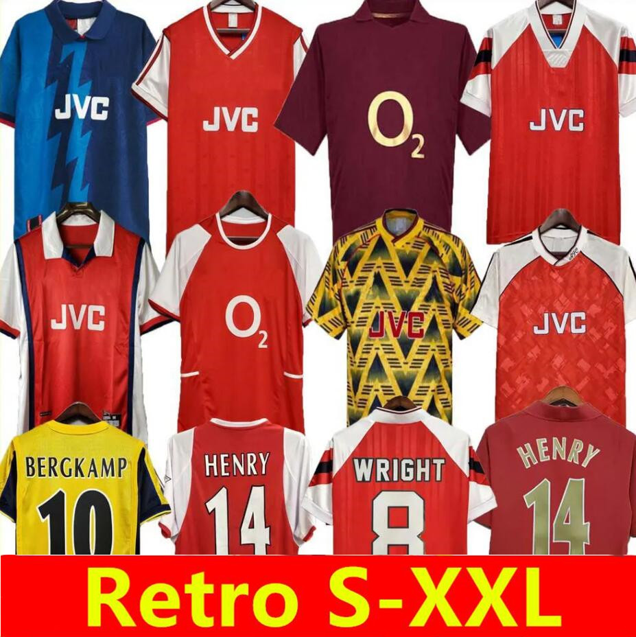HENRY Retro Soccer Jerseys HIGHBURY PIRES REYES 02 03 05 06 92 93 94 95 96 98 99 BERGKAMP ADAMS Persie Galla V. PERSIE 88 89 90 Vintage Classic FOOTBALL SHIRT