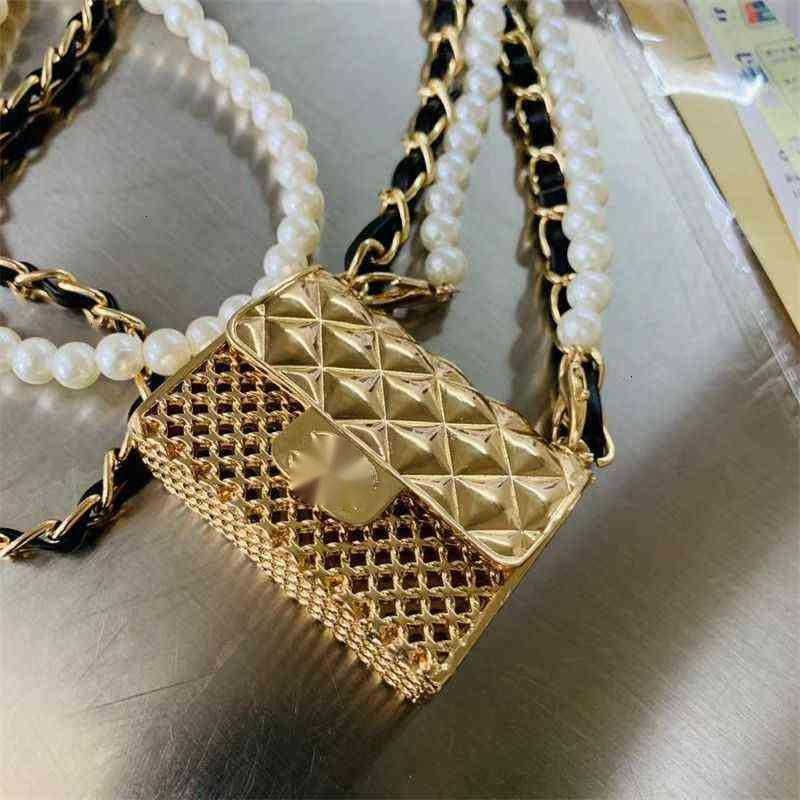 Hollow Evening Bags Pearl Cc s Small Rhomboid Fragrance Metal Chain Waist Neck Decoration Women's Mini Children's Crossbody Bag LKPN LTP5 
Hollow Evening Bags Pearl Cc s Small Rhomboid Fragrance Metal Chain Waist Neck Decoration Women's Mini Children's Crossbody Bag LKPN LTP5