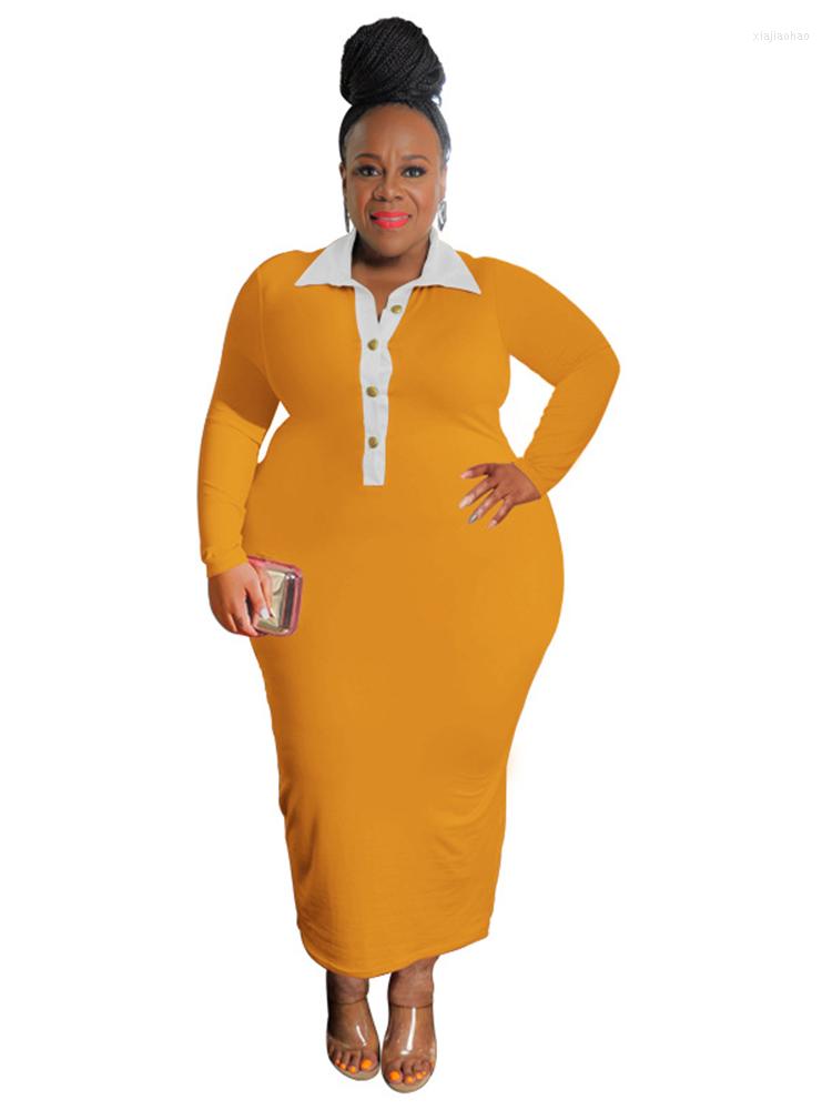 Plus Size Dresses 5XL Long Women Turn Down Collar Ankle Leg Pants Suits Autumn Fashion Casual Oversize Maxi Vestidos