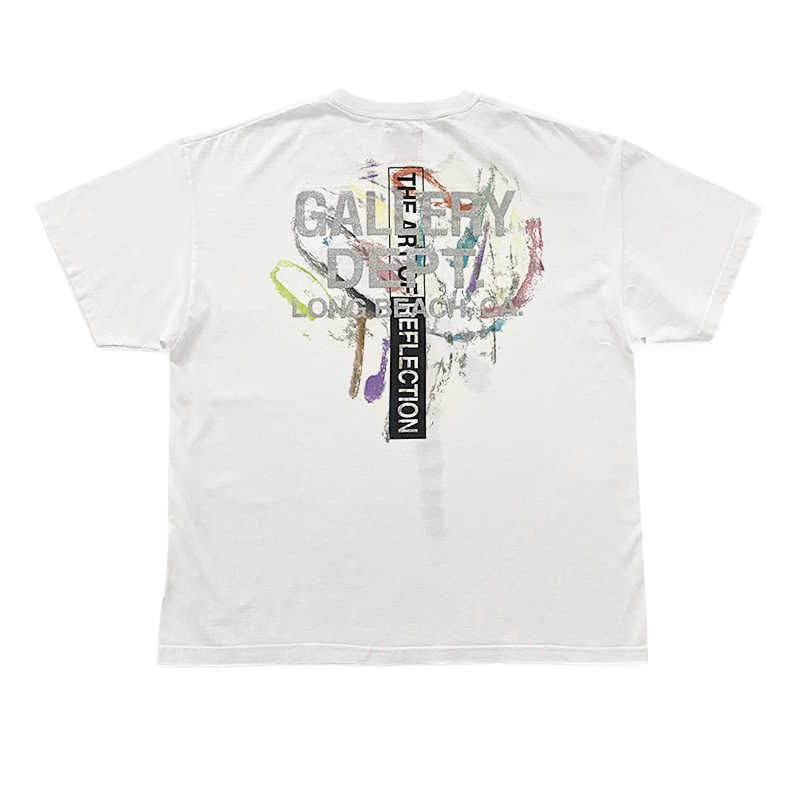 Fashion Designer Clothing Tees Rock Tshirt Galleryes Depts. Reflective Letter Rainbow Half Portrait Colorful Speckle Spray Painting Men's Short Sleeve T-shirt, White
Fashion Designer Clothing Tees Rock Tshirt Galleryes Depts. Reflective Letter Rainbow Half Portrait Colorful Speckle Spray Painting Men's Short Sleeve T-shirt, White