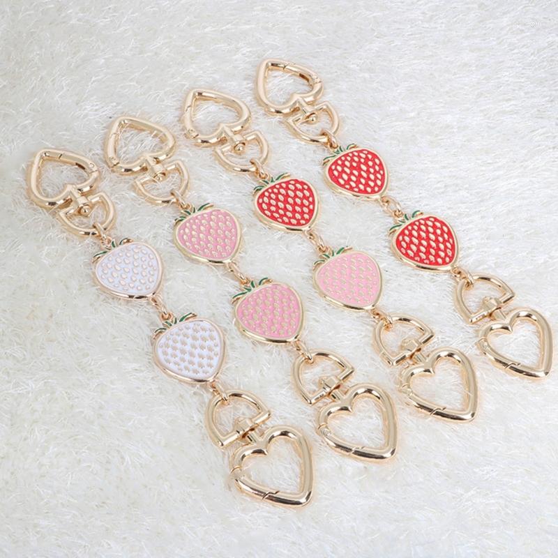 Keychains Cute Strawberry Bag Strap Extender Chain Handbag Extension Decoration For Women Girls DIY Wallet Bags 40GB