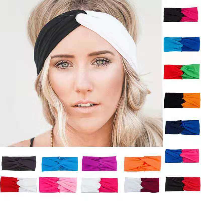 2PC Headbands Headbands For Women Hair Band Twist Leopard Hairbands Elastic Turban Headwrap Makeup Sport Yoga Head band Girls Hair Accessories Y23