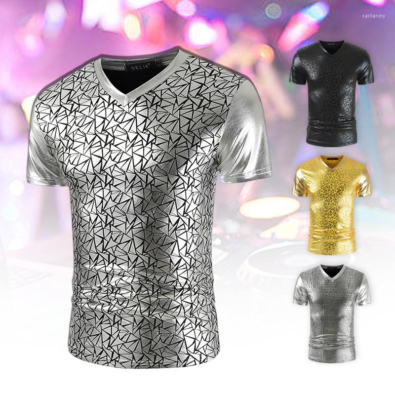 Men's T Shirts Mens Shiny Metallic Slim Fit Fashion Faux Leather T-Shirt Short Sleeve Tops Night Club Disco Party Stage Costume
Men's T Shirts Mens Shiny Metallic Slim Fit Fashion Faux Leather T-Shirt Short Sleeve Tops Night Club Disco Party Stage Costume