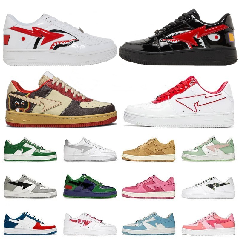 With Box Bapestas Low Casual Shoes Mens Womens Designer Sneakers Skateboard Trainers Shoes Black White Grey Low Pink Green Red Stars Designer Shoes Size 36-45, #39 shark face white red
With Box Bapestas Low Casual Shoes Mens Womens Designer Sneakers Skateboard Trainers Shoes Black White Grey Low Pink Green Red Stars Designer Shoes Size 36-45, #39 shark face white red