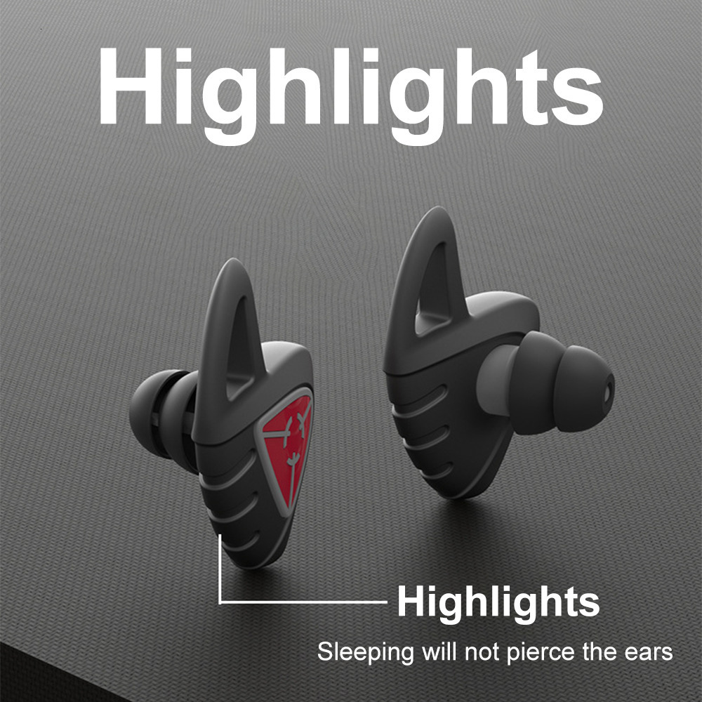 Snoring Cessation Earplugs Silicone Black Sleep Soundproof Noise Reduction Tapones Oido Ruido Ear Plugs Protection Soft Snoring Memory Foam 230419