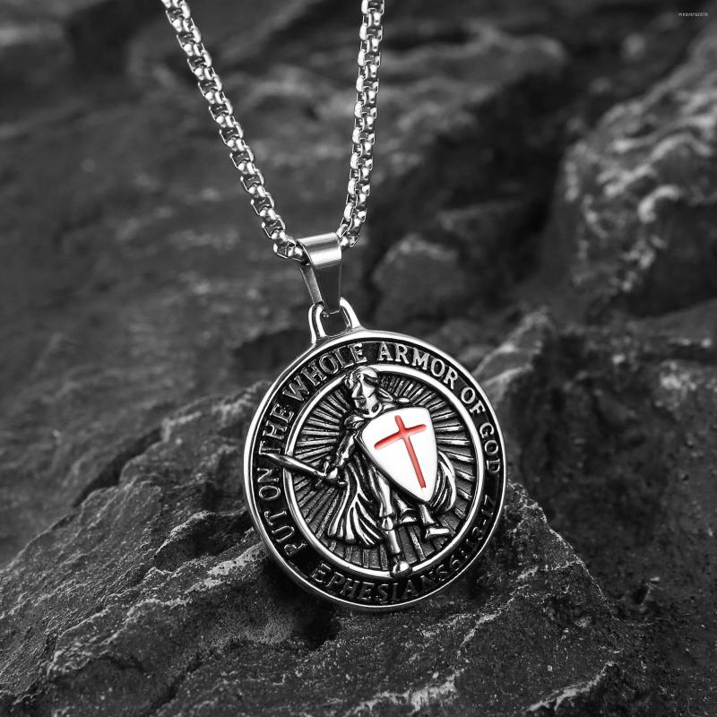 Pendant Necklaces HZMAN Knights Templar Put On The Whole Armor Of God Ephesians 6:13-17 Red Cross Stainless Steel Necklace Jewelry Gift
Pendant Necklaces HZMAN Knights Templar Put On The Whole Armor Of God Ephesians 6:13-17 Red Cross Stainless Steel Necklace Jewelry Gift