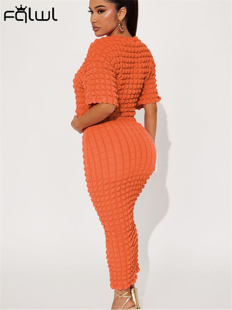 Two Piece Dres 2023 Crop Top And Straight Skirt Sets In Matching Summer Streetwear Solid 2 Set Club Outfit 230419