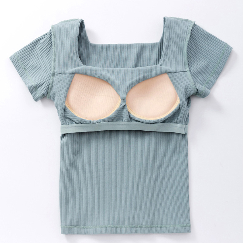 Womens TShirt Women TShirts Padded Stretchable Blouse Tops Tee Short Sleeve Trendy Sexy Casual Korean Summer SA1118 230419