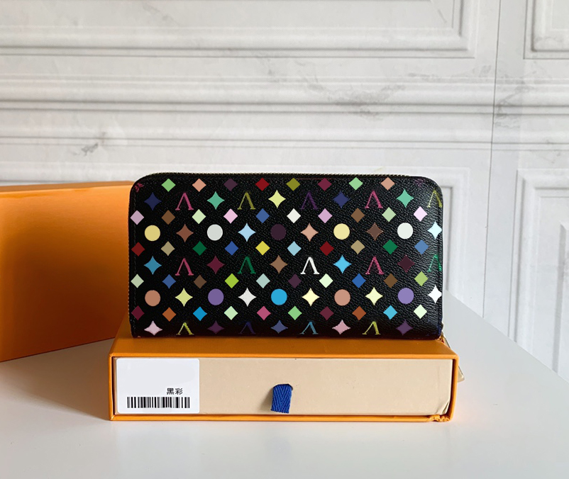 Fashion designer womens wallets luxury Zippy purses Multicolore flower letters credit card holder ladies long slim zipper money clutch bag with box high-quality, 60017#multicolore monogrames
Fashion designer womens wallets luxury Zippy purses Multicolore flower letters credit card holder ladies long slim zipper money clutch bag with box high-quality, 60017#multicolore monogrames