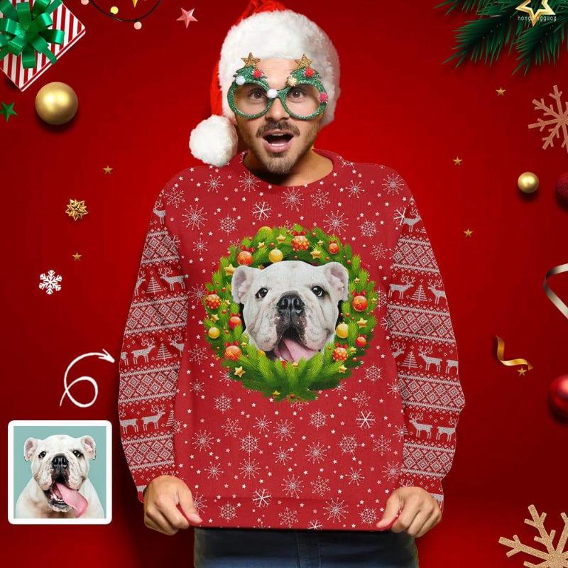 Men's Hoodies Personalized Pet Face Snowflake Elk Red Ugly Men's Christmas Sweatshirts Gift For Custom Sweatshirt Couple, Beige
Men's Hoodies Personalized Pet Face Snowflake Elk Red Ugly Men's Christmas Sweatshirts Gift For Custom Sweatshirt Couple, Beige