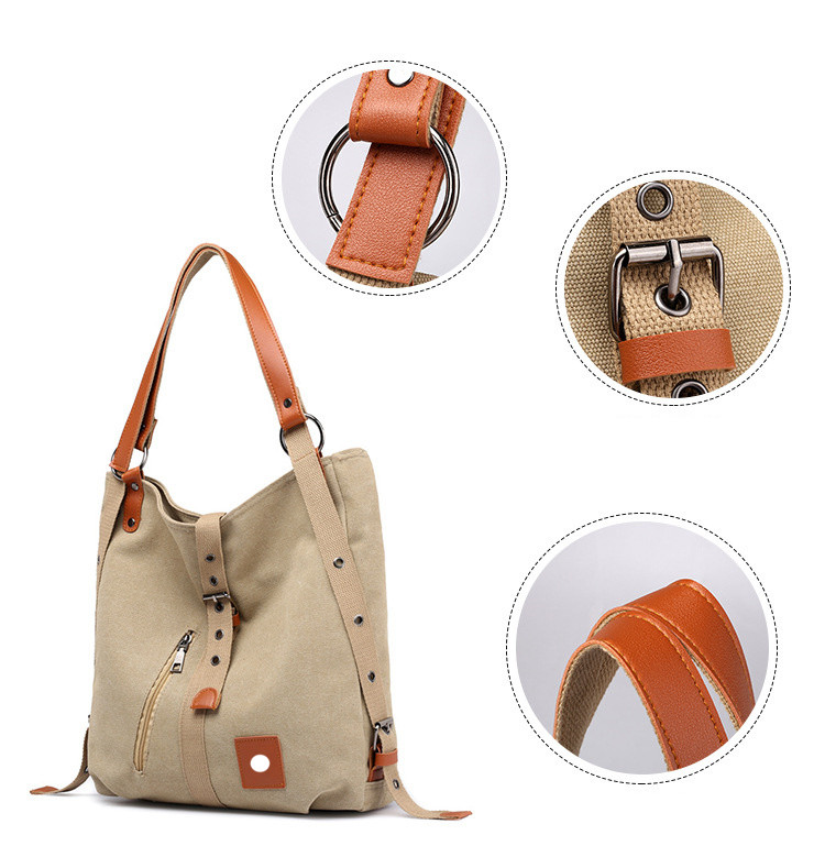 LM Outdoor Bag Yoga Canvas Women's Bag Casual Single Shoulder Bag Multifunctional Backpack Cross-body Backpack LL666