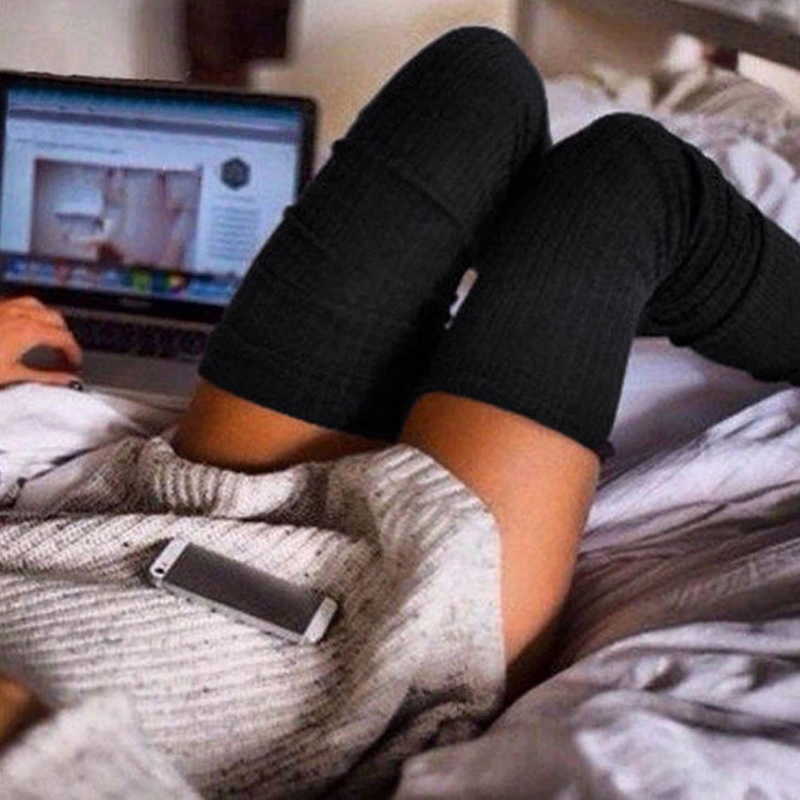 5 PC Socks Hosiery Women's Stockings Thigh High Socks Over Knee Long Socks Cotton Winter Skirt Fat Bottoming Base Knee High Socks Christmas Gifts