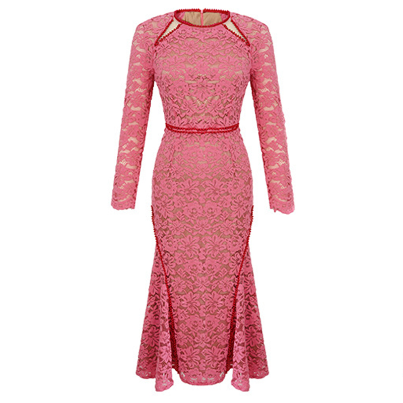 French Prom Dresses For Women 2024 Elegant Vintage See Through Lace Hook Wer Hollow Fishtail Robe Femme Party Vestidos Spring