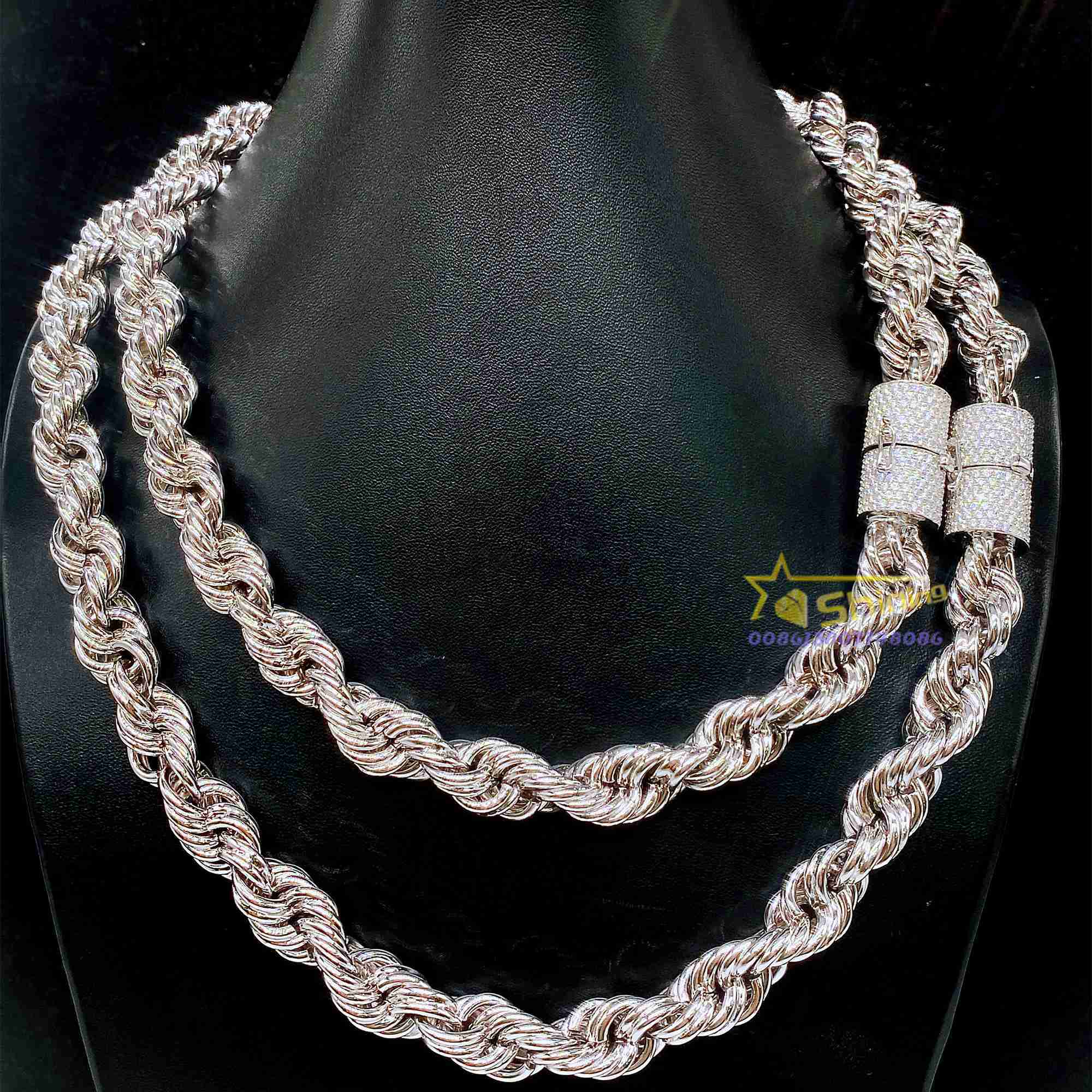rapper jewelry 12mm wide bulk size necklace 925 real silver iced out diamond clasp moissanite rope chain
rapper jewelry 12mm wide bulk size necklace 925 real silver iced out diamond clasp moissanite rope chain