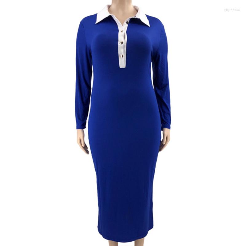 Plus Size Dresses 5XL Long Women Turn Down Collar Ankle Leg Pants Suits Autumn Fashion Casual Oversize Maxi Vestidos