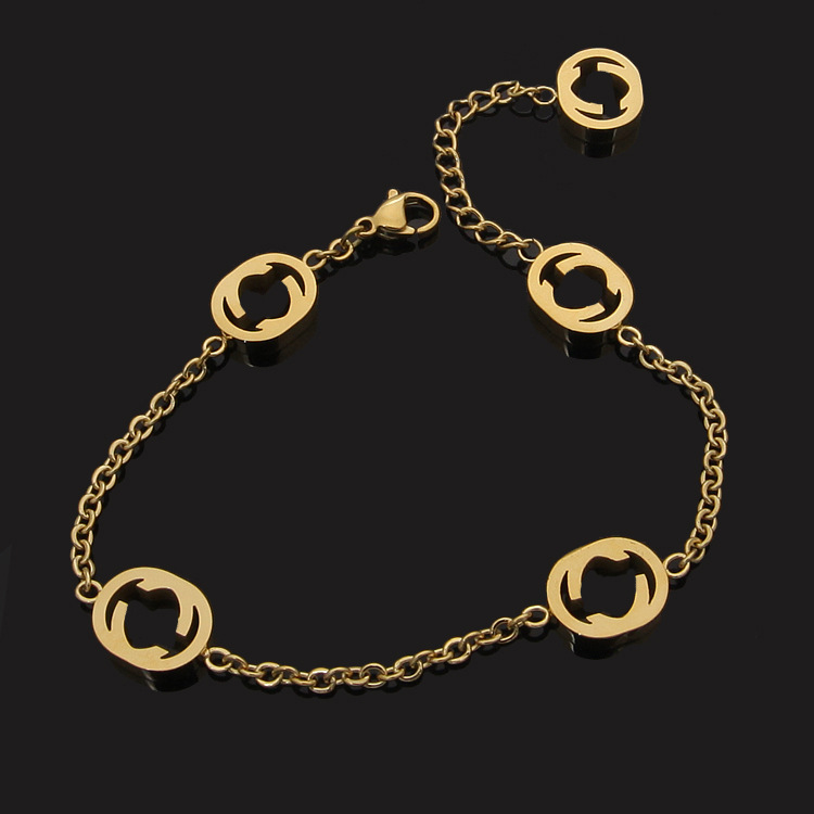 Tennis Hollow G-letter Bracelet for Foreign Trade Lovers G-word Bracelet