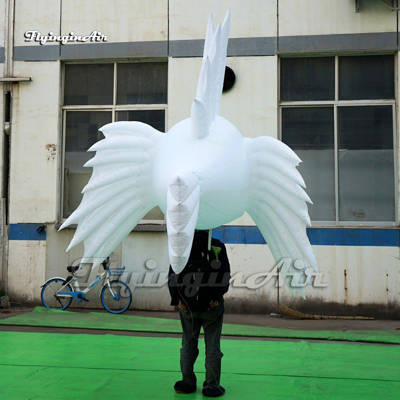 Sea Theme Parade Performance Walking Inflatable Fish Puppet Adult Holding Blow Up Marine Animal Balloon With LED Light For Carnival Event